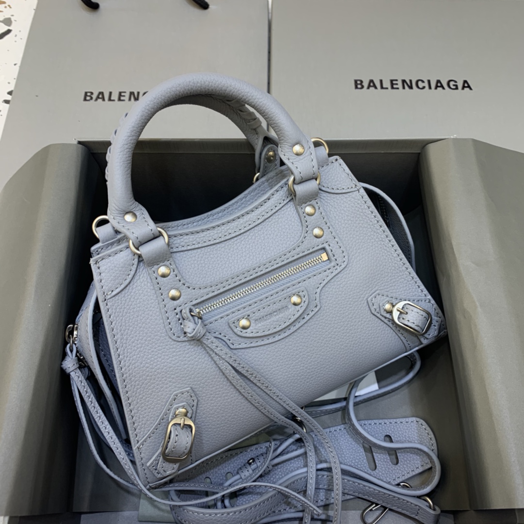 Balenciaga Neo Classic Mini Handbag Shoulder Bag Light Blue